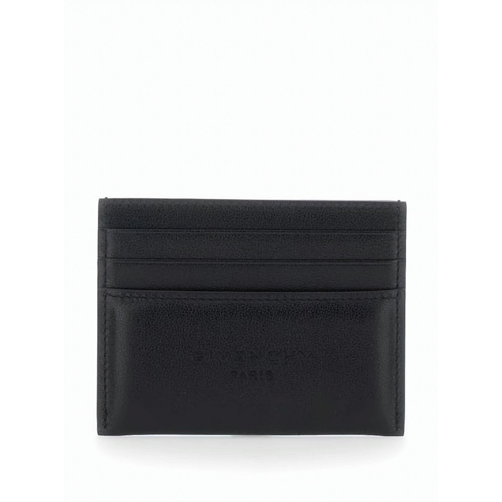 GIVENCHY Calf Leather Cardholder with Embossed Logo